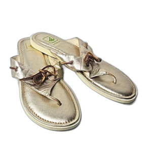 Sandals Boating by Sperry Top Sider Leather Upper Gold Size 10